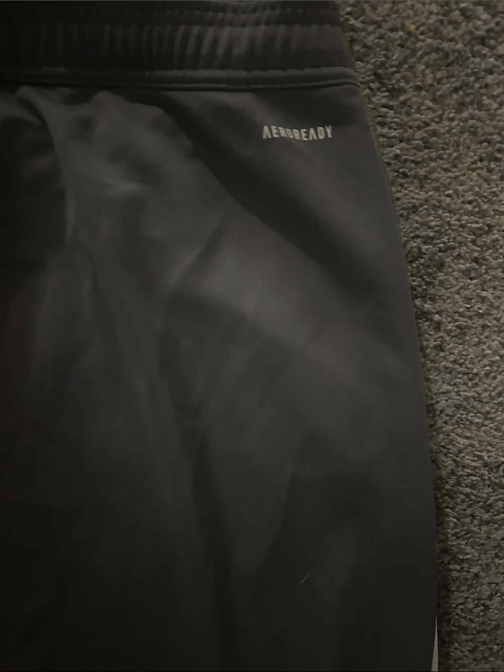 adidas Charcoal Joggers with White Three-Stripes
